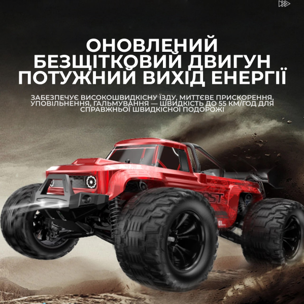 Машинка на радиоуправлении KF18 1:14 – БК мотор внедорожник 4WD до 45 км/ч джип на пульте мощный RC автомобиль