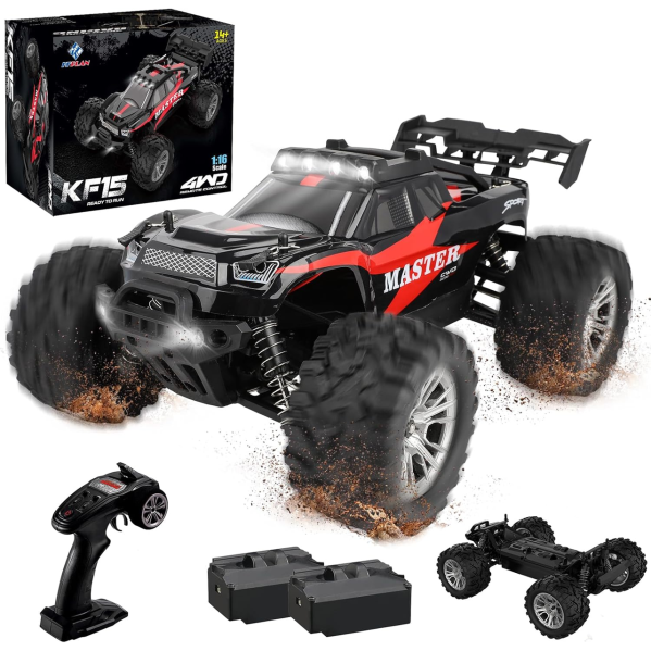 Машинка на пульте KFPLAN KF15 1:16 4WD Машинка на радиоуправлении RC машинка полный привод 2 АКБ 