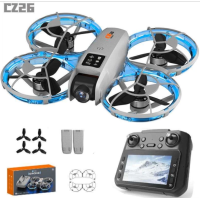 Квадрокоптер CZ26 с камерой 4K, пультом с экраном, Optical Flow, бесщёточные моторы, FPV 5G Wi-Fi