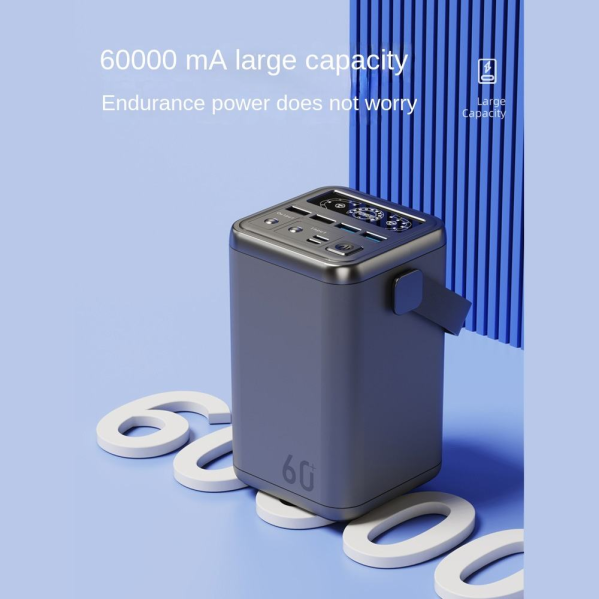 Повербанк Powerbank 60000 мА·ч для ноутбука, быстрая зарядка PD 100W, портативная зарядная станция, LED-дисплей, фонарик Повербанк Powerbank 60000 мА·ч для ноутбука, быстрая зарядка PD 100W, портативная зарядная станция, LED-дисплей, фонарик