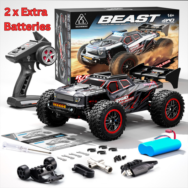 Радиоуправляемая машинка ZLL SG316 MAX 4WD 1:16 до 80 км ч бесщеточная RC машина внедорожник 2 аккумулятора