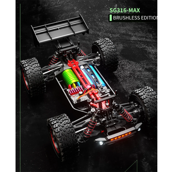 Радиоуправляемая машинка ZLL SG316 MAX 4WD 1:16 до 80 км ч бесщеточная RC машина внедорожник 2 аккумулятора