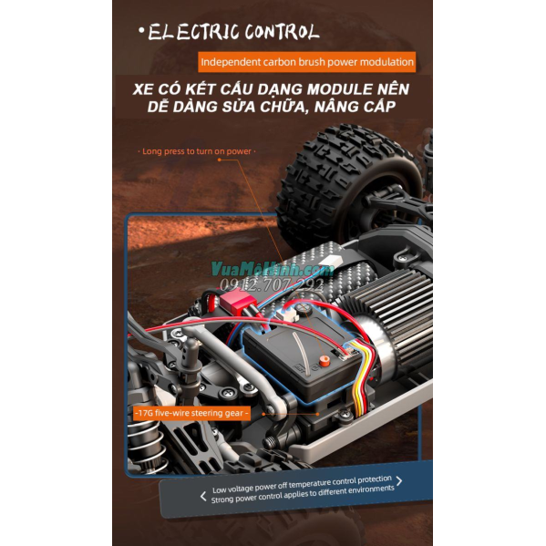 Радиоуправляемая машинка Машинка на пульте 18108 PRO 1:18 внедорожник 4WD, 50 км/ч полный привод, LED свет