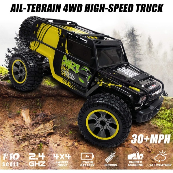 Радиоуправляемая машинка ENOZE 9204E 1:10 4WD внедорожник до 45 км/ч мощная RC авто большие колеса