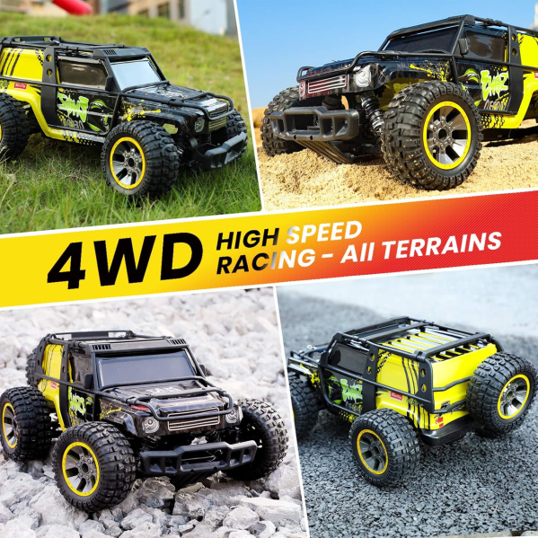 Радиоуправляемая машинка ENOZE 9204E 1:10 4WD внедорожник до 45 км/ч мощная RC авто большие колеса