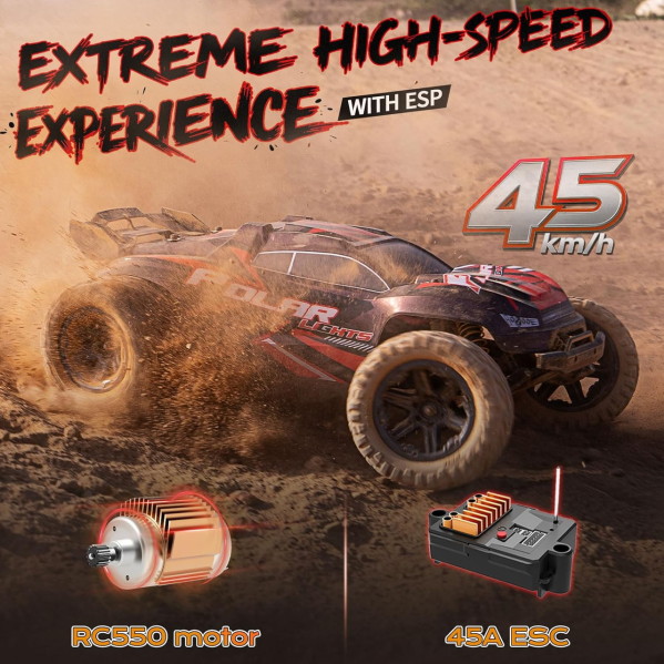 Радиоуправляемая машинка 1:10 4WD HS10421 до 45 км/ч мощный внедорожник RC авто большие колеса