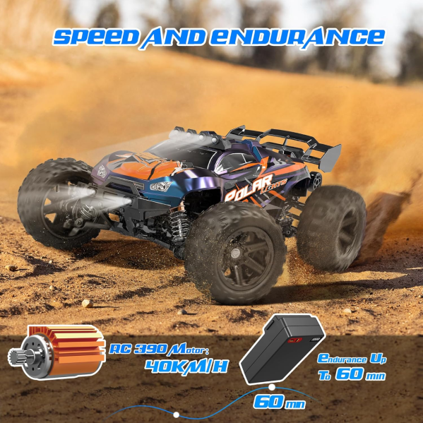 RC Машинка Монстр Трак 1:14 4WD до 40 км/ч внедорожник на радиоуправлении IPX4 полный привод металл RC Машинка Монстр Трак 1:14 4WD до 40 км/ч внедорожник на радиоуправлении IPX4 полный привод металл