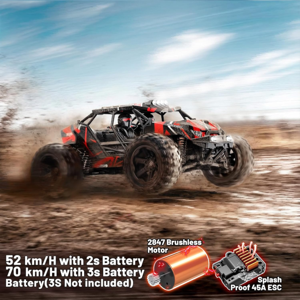 Быстрая машинка на радиоуправлении до 70 км/ч HS14431 4WD RC Машинка внедорожник Brushless RC авто Быстрая машинка на радиоуправлении до 70 км/ч HS14431 4WD RC Машинка внедорожник Brushless RC авто