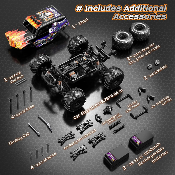 RC Машинка HS14411 1:14 4WD внедорожник на радиоуправлении до 50 км/ч полный привод RC Машинка HS14411 1:14 4WD внедорожник на радиоуправлении до 50 км/ч полный привод