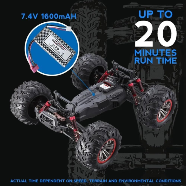 RC машинка HOSHI N516 1:10 4WD до 50 км/ч — большой внедорожник, полный привод