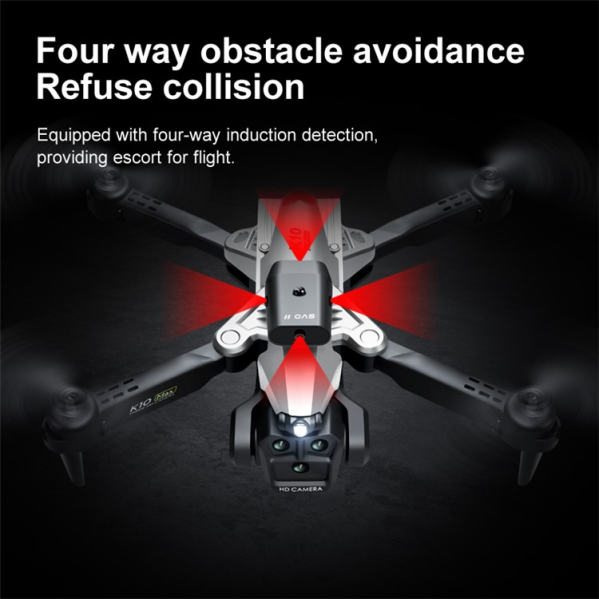 Квадрокоптер  K10 max Drone с тремя камерами 4K,HD, WIFI, Дальность полета  до 100м. Время  до 20 мин.