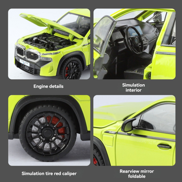 Радиоуправляемая машинка BMW XM 1:24 — металлическая RC модель, свет, звук, дым, открываются двери, 2.4GHz пульт, подарочная Радиоуправляемая машинка BMW XM 1:24 — металлическая RC модель, свет, звук, дым, открываются двери, 2.4GHz пульт, подарочная