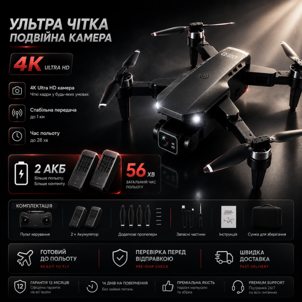 Дрон L900 PRO 4K GPS FPV WiFi 5G квадрокоптер с камерой бесщеточный складной Follow Me 2 аккумулятора