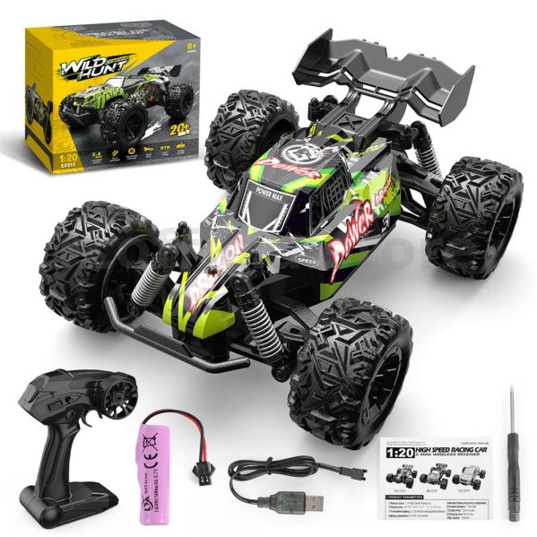 Машинка на радиоуправлении Monster Truck 1:20 4WD RC багги внедорожник до 20 км/ч, радиоуправляемая машинка на пульте 2.4GHz для д