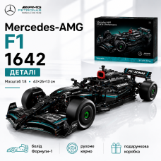 Конструктор Mercedes-AMG F1 1642 деталей в стиле LEGO Technic, болид Формулы 1, гоночный автомобиль 1:8, большой конструктор