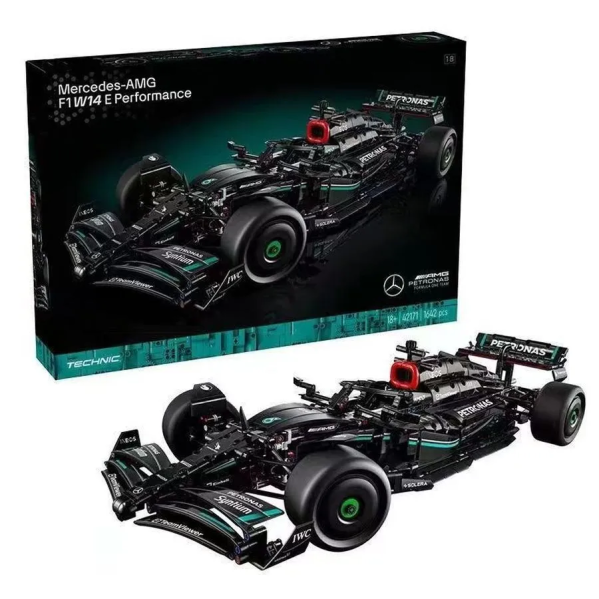 Конструктор Mercedes-AMG F1 1642 деталей в стиле LEGO Technic, болид Формулы 1, гоночный автомобиль 1:8, большой конструктор
