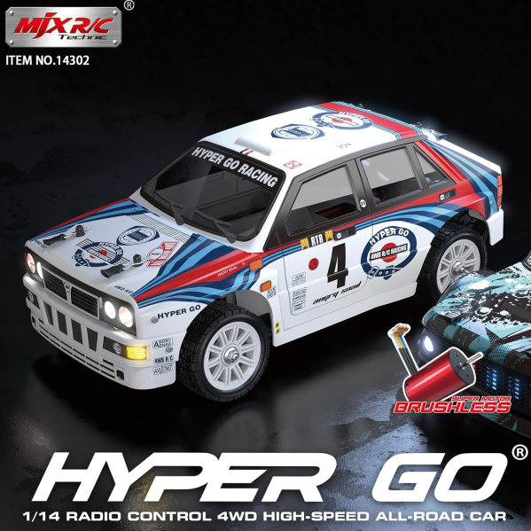 Машинка на радиоуправлении MJX Hyper Go 14302 1:14 4WD до 42 км/ч, Brushless RC дрифт авто, спортивный автомобиль на пульте, аккум