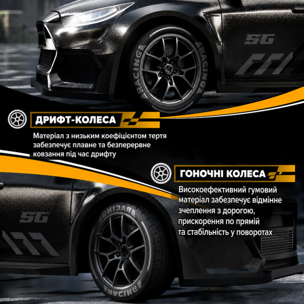 Машинка на радиоуправлении ZLL SG716 1:24 4WD, RC дрифт авто на пульте, спортивный автомобиль до 20 км/ч, LED подсветка