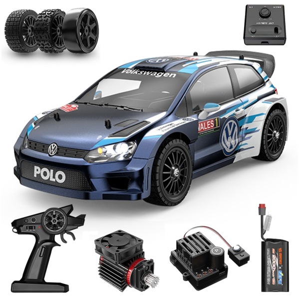 Радиоуправляемая машинка MJX Hyper Go 14304 VW Polo R WRC 1:14 Brushless 4WD до 42 км/ч, RC модель на пульте управления