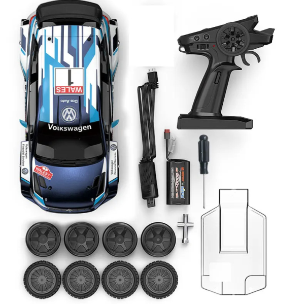 Радиоуправляемая машинка MJX Hyper Go 14304 VW Polo R WRC 1:14 Brushless 4WD до 42 км/ч, RC модель на пульте управления