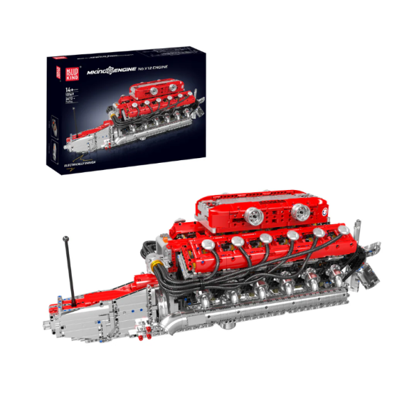 Конструктор двигатель Mould King V12 3472+ деталей с электромотором модель двигателя внутреннего сгорания, механический двигатель Конструктор двигатель Mould King V12 3472+ деталей с электромотором модель двигателя внутреннего сгорания, механический двигатель