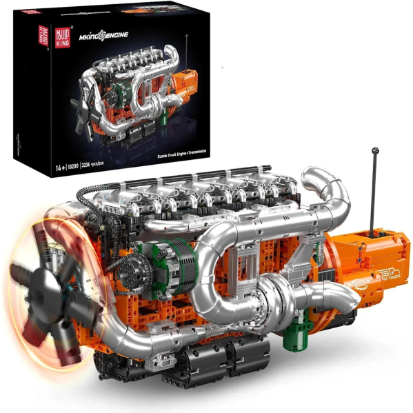 Конструктор двигатель грузовика Mould King 10200 Inline-6 Turbo с электромотором 3236 деталей модель рядного 6-цилиндрового двигат Конструктор двигатель грузовика Mould King 10200 Inline-6 Turbo с электромотором 3236 деталей модель рядного 6-цилиндрового двигат