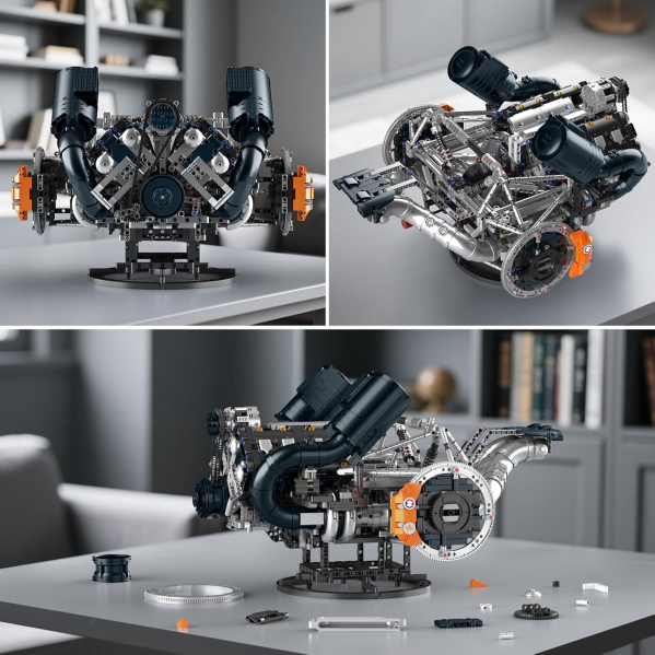 Конструктор двигателя V8 Hyper Mould King 10248 3192 детали - модель двигателя суперкара V8, механический STEM конструктор Конструктор двигателя V8 Hyper Mould King 10248 3192 детали - модель двигателя суперкара V8, механический STEM конструктор