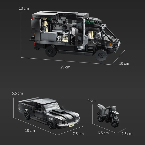 Конструктор 12GO 95003 автодом RV с прицепом, спорткаром и мотоциклом 2135 деталей — кемпер 4×4, STEM конструктор Конструктор 12GO 95003 автодом RV с прицепом, спорткаром и мотоциклом 2135 деталей — кемпер 4×4, STEM конструктор