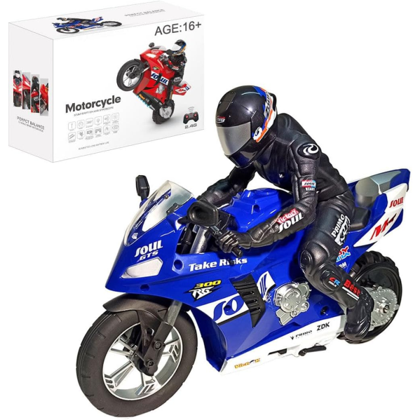 Радиоуправляемый мотоцикл 1:16 RC Motorcycle 360 Drift Racing на пульте управления, дрифт 360°, самобалансировка, аккумулятор Радиоуправляемый мотоцикл 1:16 RC Motorcycle 360 Drift Racing на пульте управления, дрифт 360°, самобалансировка, аккумулятор