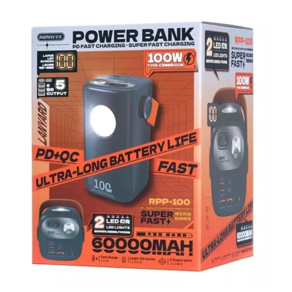 Повербанк REMAX RPP-100 10000 мАч Power Bank с LED-дисплеем, внешний аккумулятор 2 USB, Type-C, Micro USB, для смартфона, планшета Повербанк REMAX RPP-100 10000 мАч Power Bank с LED-дисплеем, внешний аккумулятор 2 USB, Type-C, Micro USB, для смартфона, планшета