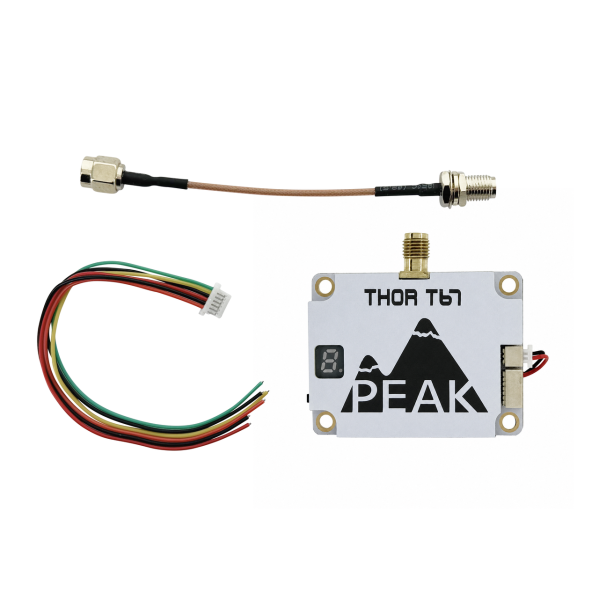 Видеопередатчик Peak THOR T67, 6-7GHz, 64 каналов, 25-3000mW, Smart Audio, SMA Видеопередатчик Peak THOR T67, 6-7GHz, 64 каналов, 25-3000mW, Smart Audio, SMA