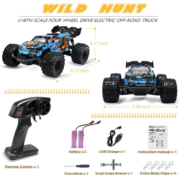 Машинка на радиоуправлении S767 Monster Truck 1:20 2WD RC внедорожник для детей, радиоуправляемая машинка, джип на пульте 2.4GHz Машинка на радиоуправлении S767 Monster Truck 1:20 2WD RC внедорожник для детей, радиоуправляемая машинка, джип на пульте 2.4GHz