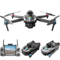 Квадрокоптер XKJ KY108 FPV с экраном 4.3", бесколлекторный дрон, двойная HD-камера, WiFi, оптическое позиционирование, обход помех