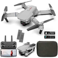 Дрон с камерой E88 Mini Drone, квадрокоптер HD 720P, до 20 мин полёта, 2 аккумулятора