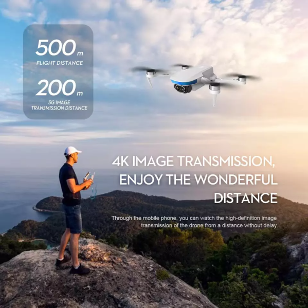 Квадрокоптер S6S mini Drone мини дрон с 4K HD камера. ESC, FPV, GPS, до 1200м, до 25 мин. 2 аккумулятора Квадрокоптер S6S mini Drone мини дрон с 4K HD камера. ESC, FPV, GPS, до 1200м, до 25 мин. 2 аккумулятора