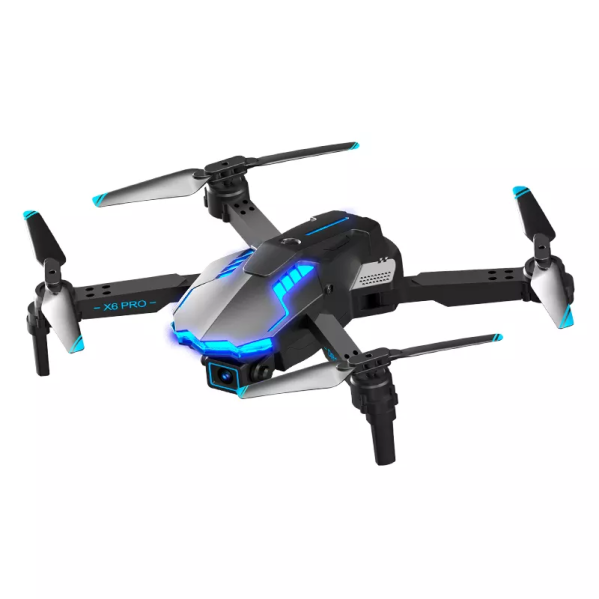 Квадрокоптер c камерой X6 c подсветкой 4K, Wifi FPV детский дрон с защитой на лопасти до 15 мин. полета + кейс Квадрокоптер c камерой X6 c подсветкой 4K, Wifi FPV детский дрон с защитой на лопасти до 15 мин. полета + кейс