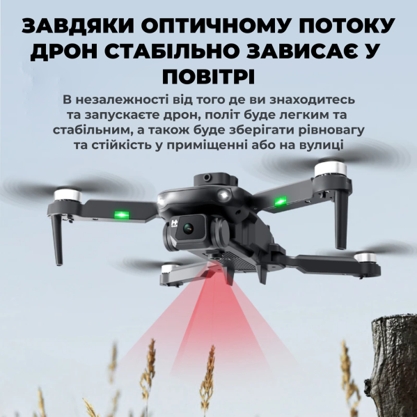 Квадрокоптер с камерой F196 4K HD, бесщёточные моторы, FPV, до 20 мин полёта, кейс