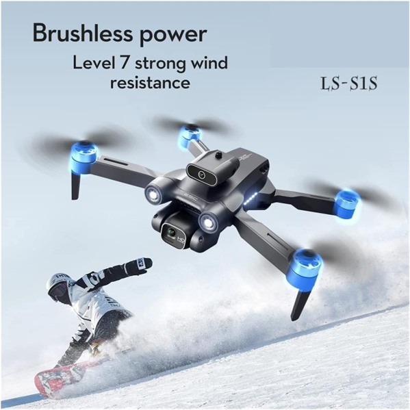 Мини-дрон LSRC S1S квадрокоптер с камерой 4K и FPV, бк мотори. до 100 м, полет до 30 минут (2 аккумулятора) Мини-дрон LSRC S1S квадрокоптер с камерой 4K и FPV, бк мотори. до 100 м, полет до 30 минут (2 аккумулятора)