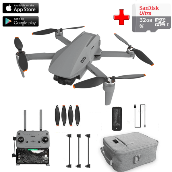 Квадрокоптер С-FLY Mini дрон с GPS 4K HD, 3-х осевой подвес, 5 км до 26 мин. полета (SD карта в подарок )