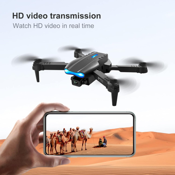 Квадрокоптер с камерой E99 Pro2 - мини дрон 4К FPV дальность до 100 м. до 15 мин. полета Квадрокоптер с камерой E99 Pro2 - мини дрон 4К FPV дальность до 100 м. до 15 мин. полета