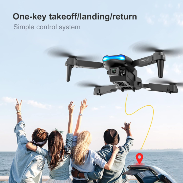 Квадрокоптер с камерой E99 Pro2 - мини дрон 4К FPV дальность до 100 м. до 15 мин. полета Квадрокоптер с камерой E99 Pro2 - мини дрон 4К FPV дальность до 100 м. до 15 мин. полета