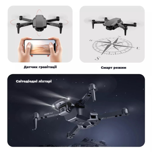 Мини Квадрокоптер с камерой - дрон E99 Pro 2 - HD FPV Wi Fi - до 15 минут полета Мини Квадрокоптер с камерой - дрон E99 Pro 2 - HD FPV Wi Fi - до 15 минут полета