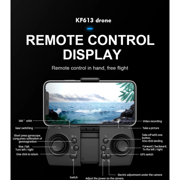 Квадрокоптер с камерой KF613 – дрон с 4K HD, GPS, БК двиг. до 300 м. 18 хв. + кейс (2 аккумулятора) Квадрокоптер с камерой KF613 – дрон с 4K HD, GPS, БК двиг. до 300 м. 18 хв. + кейс (2 аккумулятора)