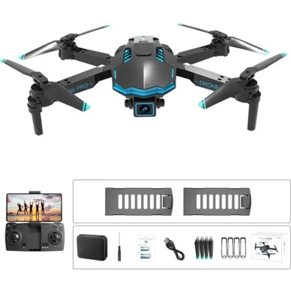 Квадрокоптер X6 с камерой для ребенка FPV на радиоуправлении для новичков Дрон на пульте управления + кейс Квадрокоптер X6 с камерой для ребенка FPV на радиоуправлении для новичков Дрон на пульте управления + кейс