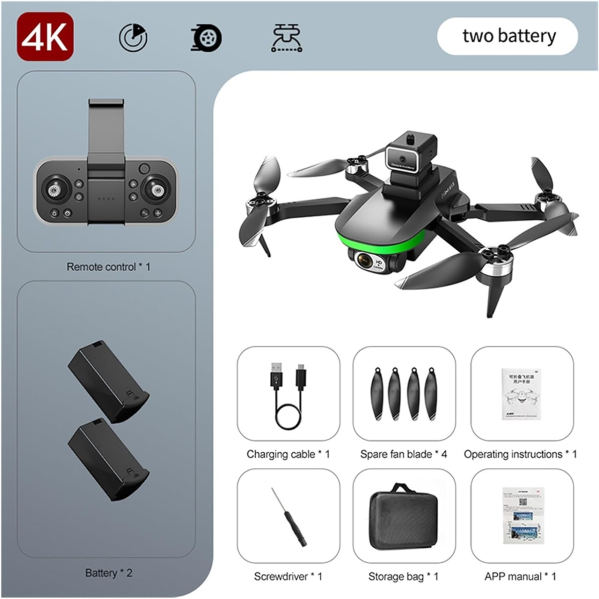 Квадрокоптер S5S mini Drone мини дрон с 4K HD камера. ESC, FPV, до 150 м, до 15 мин. 1 аккумулятор Квадрокоптер S5S mini Drone мини дрон с 4K HD камера. ESC, FPV, до 150 м, до 15 мин. 1 аккумулятор