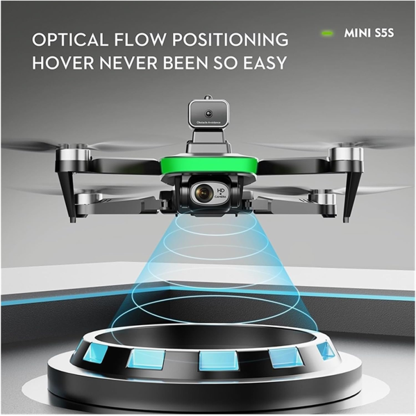 Квадрокоптер S5S mini Drone мини дрон с 4K HD камера. ESC, FPV, до 150 м, до 15 мин. 1 аккумулятор Квадрокоптер S5S mini Drone мини дрон с 4K HD камера. ESC, FPV, до 150 м, до 15 мин. 1 аккумулятор