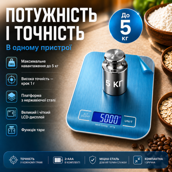 Весы кухонные электронные с дисплеем до 5 кг  кухонные весы без чаши, парикмахерские электронные весы