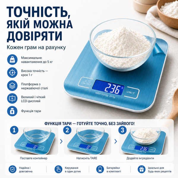 Весы кухонные электронные с дисплеем до 5 кг  кухонные весы без чаши, парикмахерские электронные весы