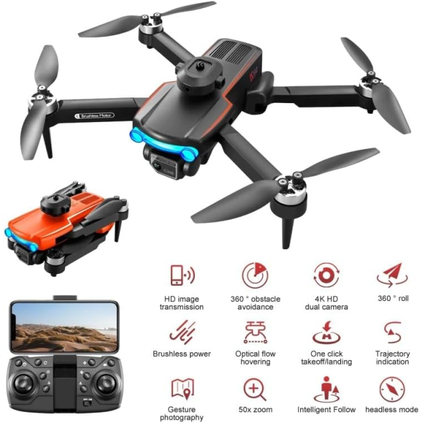 Квадрокоптер с камерой K102 Max Mini Drone - 4K, FPV БК моторы 200 м. до 30 хв. (2 аккумулятора + батарейки) Квадрокоптер с камерой K102 Max Mini Drone - 4K, FPV БК моторы 200 м. до 30 хв. (2 аккумулятора + батарейки)