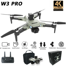 Квадрокоптер с камерой W3 PRO - дрон БК моторы 4K 5G, датчик помех, до 40 мин. полета + кейс + 1 аккумулятор